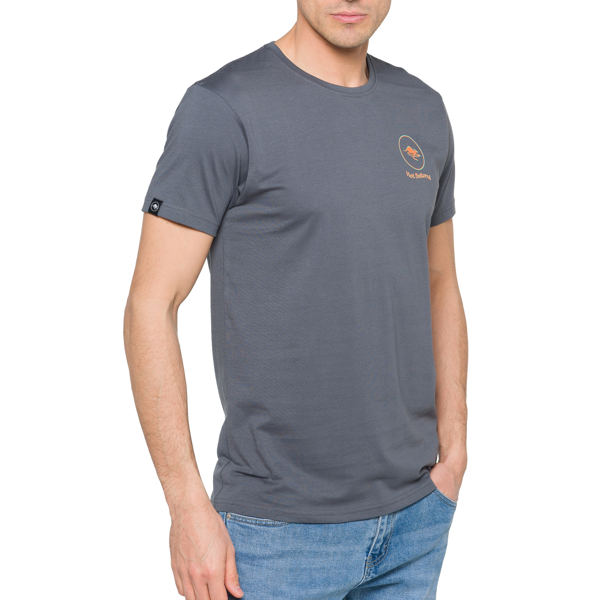 Camiseta de algodón 150 gr Hot Buttered Flame Color Gris