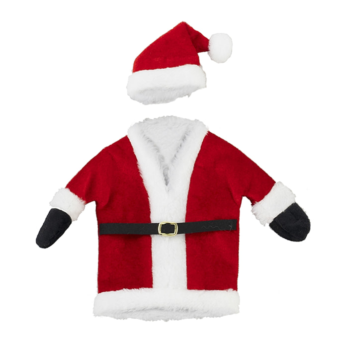 FODERO PER BOTTIGLIE IN PLUSHA ROSSA LISCIA