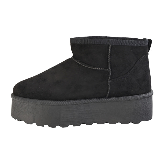 Stivaletti in simil camoscio imbottiti con platform