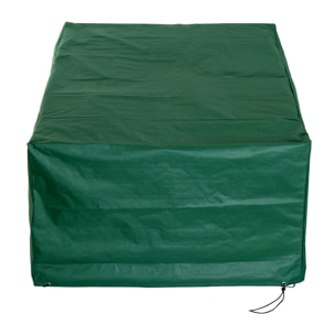 Housse de protection etanche pour meuble salon de jardin rectangulaire 210L x 140l x 80H cm vert