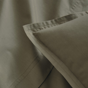 Parure de lit Housse de couette + Taies carrées en percale de coton, PREMIÈRE, Vert Jungle