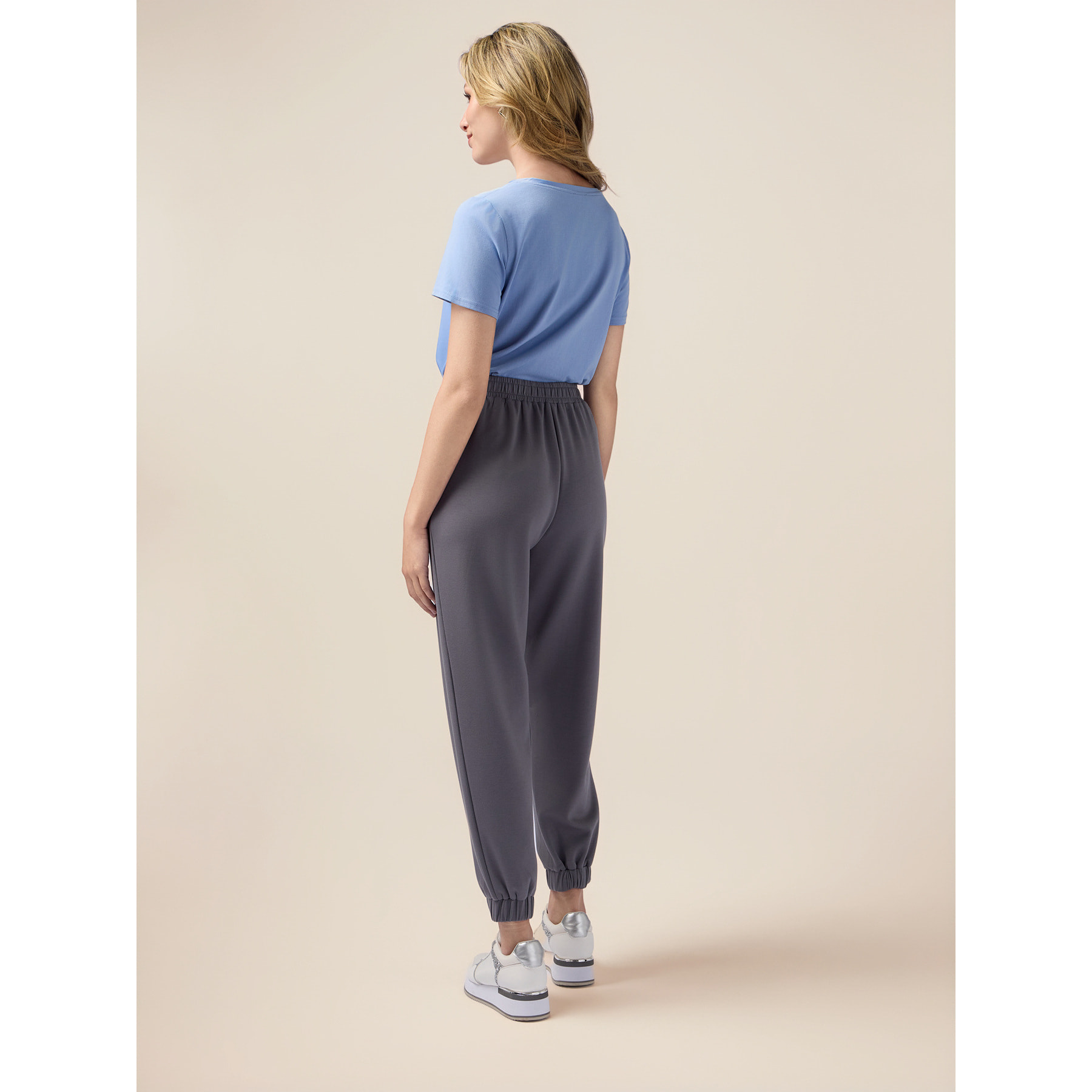 Oltre - Pantalones de chándal de jersey suave al tacto - Gris