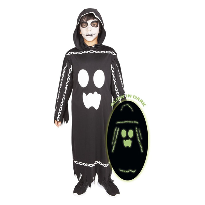 DISFRAZ FANTASMA ENCADENADO GLOW IN DARK INF