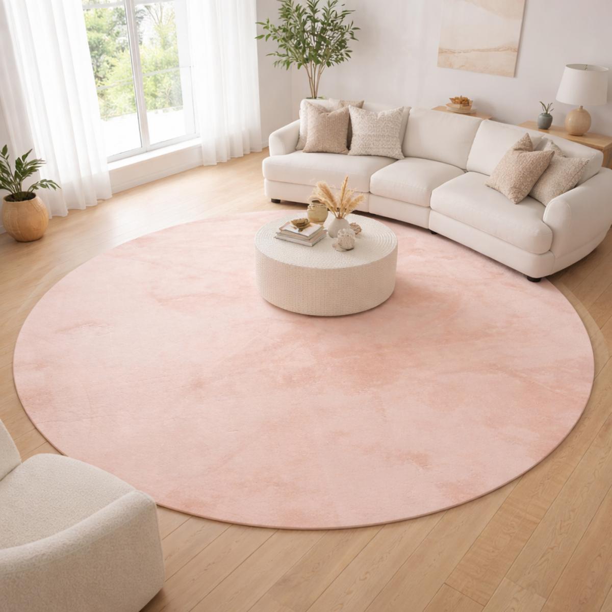 Tapis salon MITA, soft et soyeux, tapis uni à l'aspect Shaggy