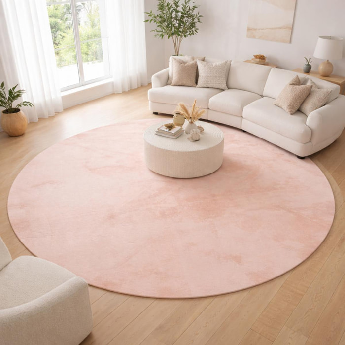 Tapis salon MITA, soft et soyeux, tapis uni à l'aspect Shaggy