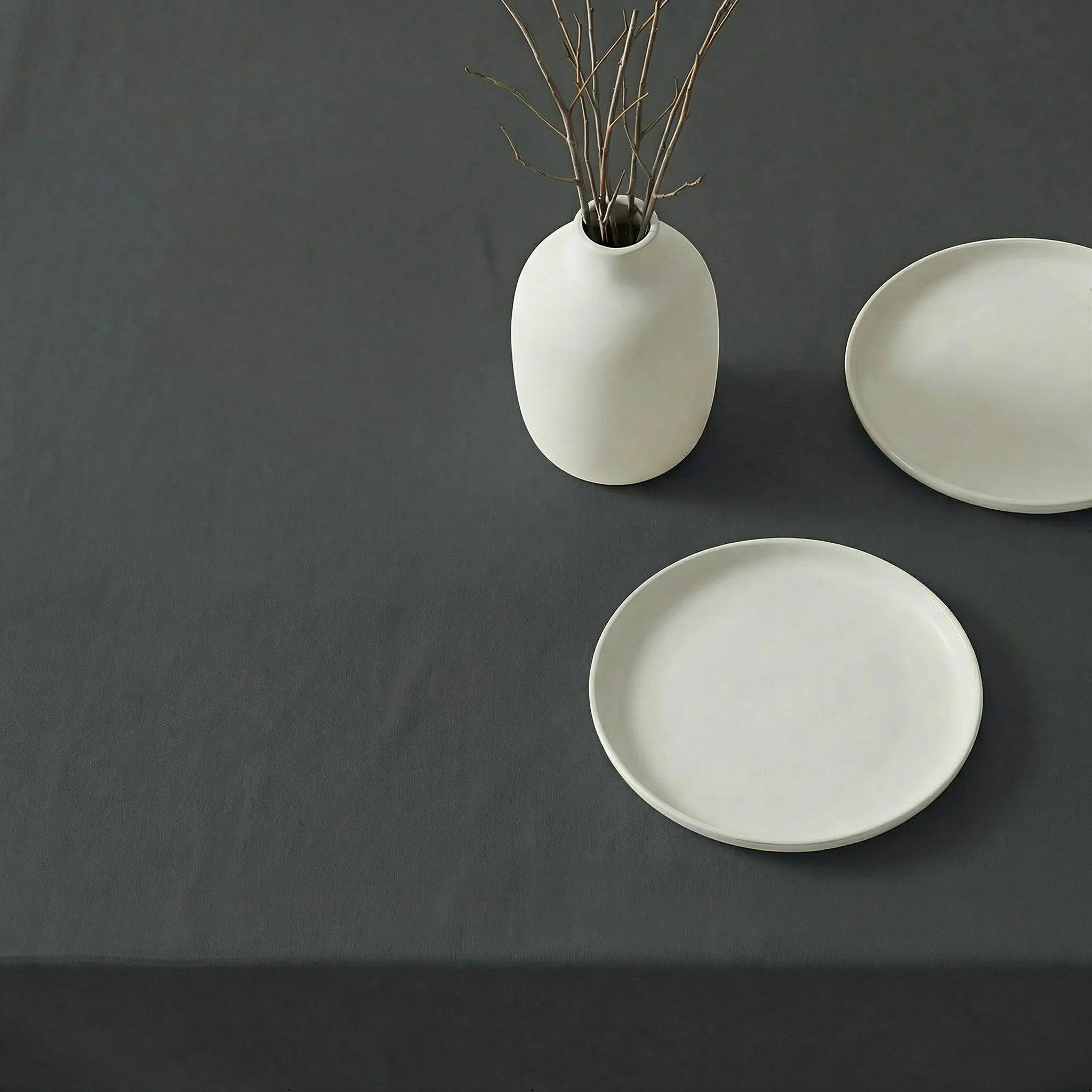 Nappe antitache au toucher tissu imperméable GRIS