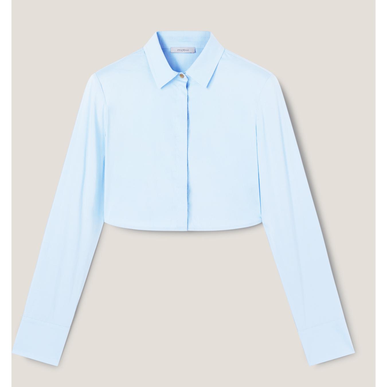 Motivi - Camicia cropped - Azzurro