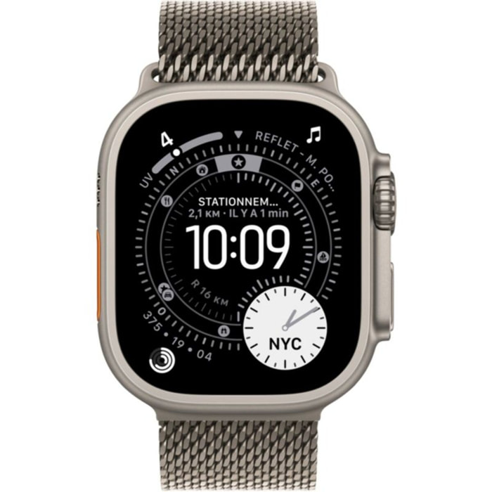 Montre connectée APPLE WATCH 49mm Tit Naturel Milanais Ultra 3 L Cellular