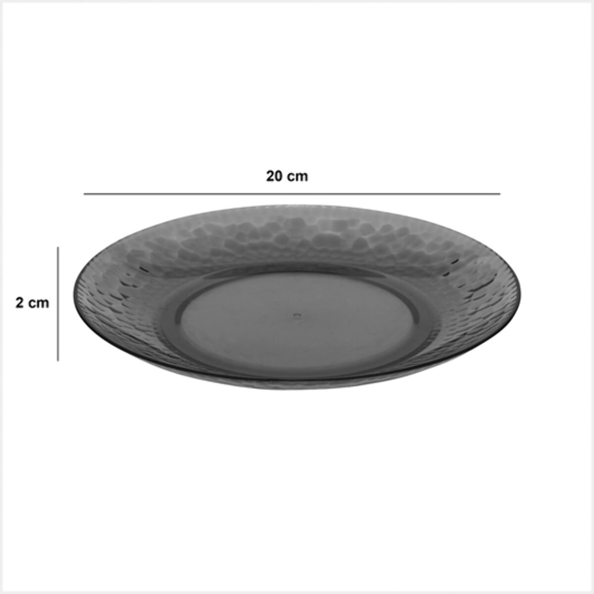 Assiette "Estiva" gris charbon D20cm