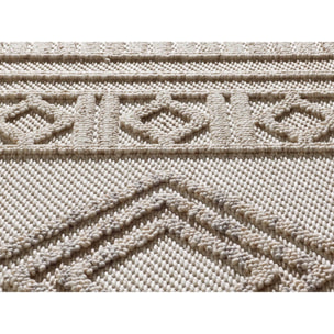 ELEMENT Alfombra étnica con relieve en color beige, varias medidas disponibles.