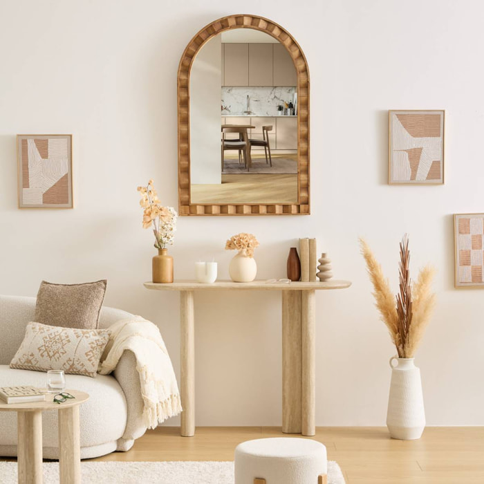 Miroir Lucas arche 71x106cm brun