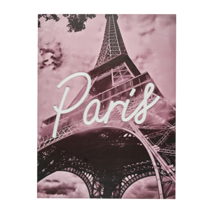 Tableau LED - HOME DECO FACTORY - Paris - Lumineux - Noir et rose