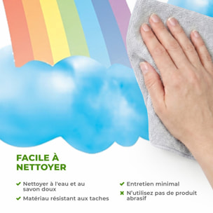 Stickers Muraux décoration adhésifs Arc-en-ciel et Anges