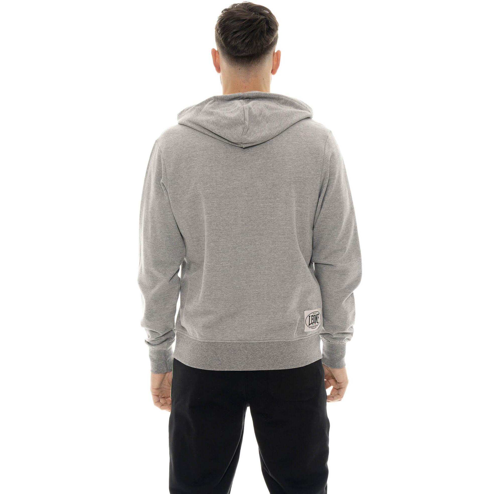 Tuta da uomo in cotone non garzato con cappuccio Leone Boxing legend