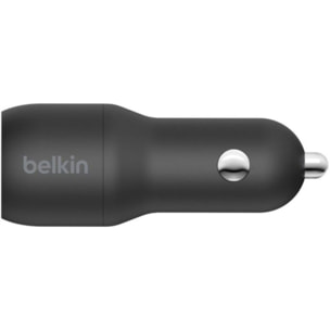 Chargeur BELKIN 24W 2xUSB-A/USB-C 1m noir