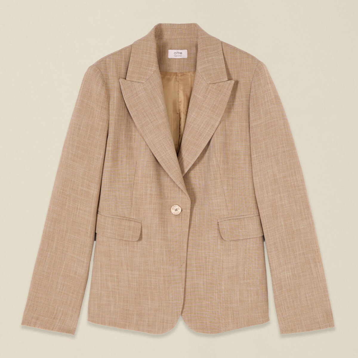 Oltre - Chaqueta estructurada mezcla viscosa - Beige