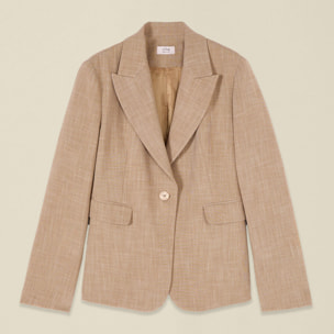 Oltre - Chaqueta estructurada mezcla viscosa - Beige