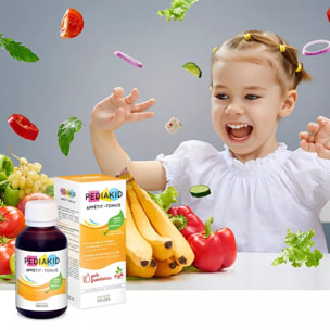 PEDIAKID - Complément Alimentaire Naturel Pediakid Appétit-Tonus - Formule Exclusive au Sirop d'Agave - Stimule l'Appétit - Aide à la Prise de Poids - Lot de 3 flacons de 125 ml