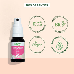 Herbalgem- FeminaGem spray - cycle féminin - Bio - 15 ml