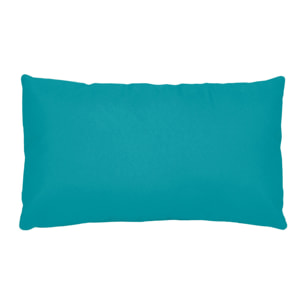 Taie D'oreiller Rectangle Unie en Coton - Bleu Canard