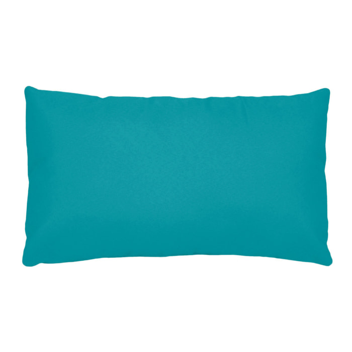 Taie D'oreiller Rectangle Unie en Coton - Bleu Canard