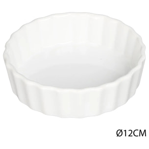 Moule à tartelette céramique 12,5cm blanc