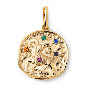 Charm Organic Colors Zodiac Placcato Oro