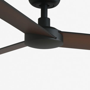 RUDDER S Ventilatore a soffitto nero/noce