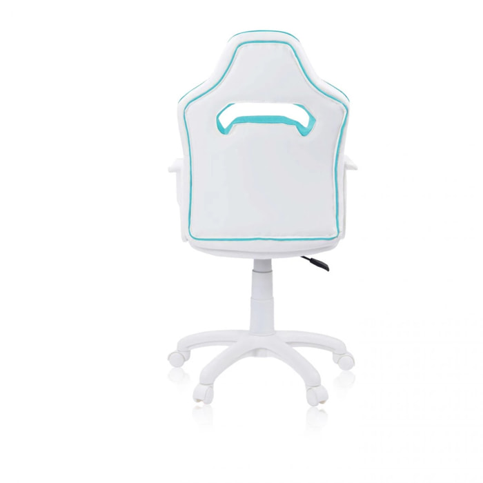 Silla gaming DRW Iris - Blanco - Turquesa DRW