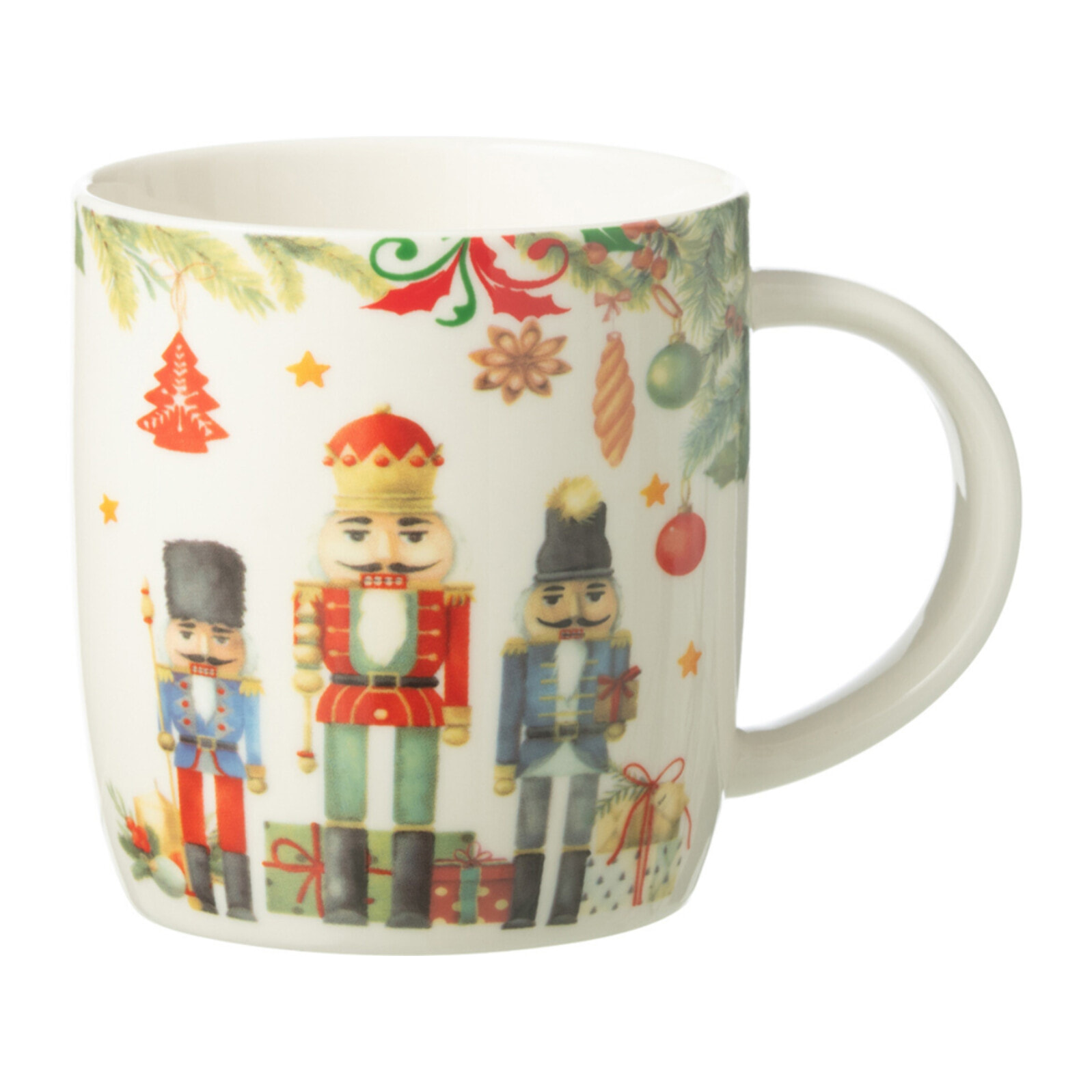 J-Line tasse Casse-Noisette - céramique - blanc - boîte cadeau