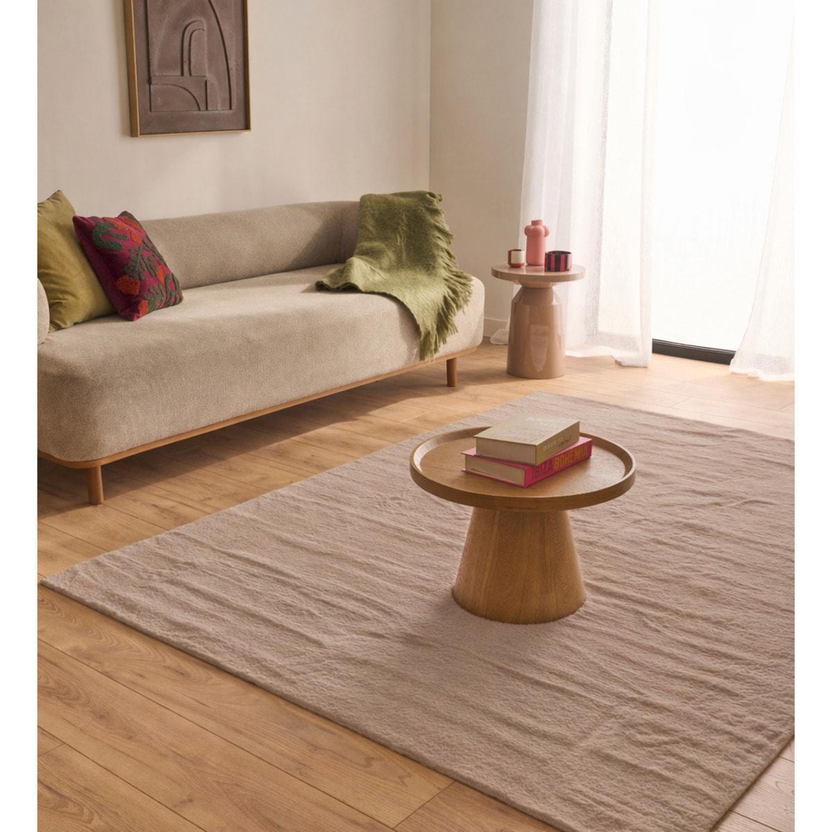 NUBE - Tapis doux et moelleux à poils courts taupe