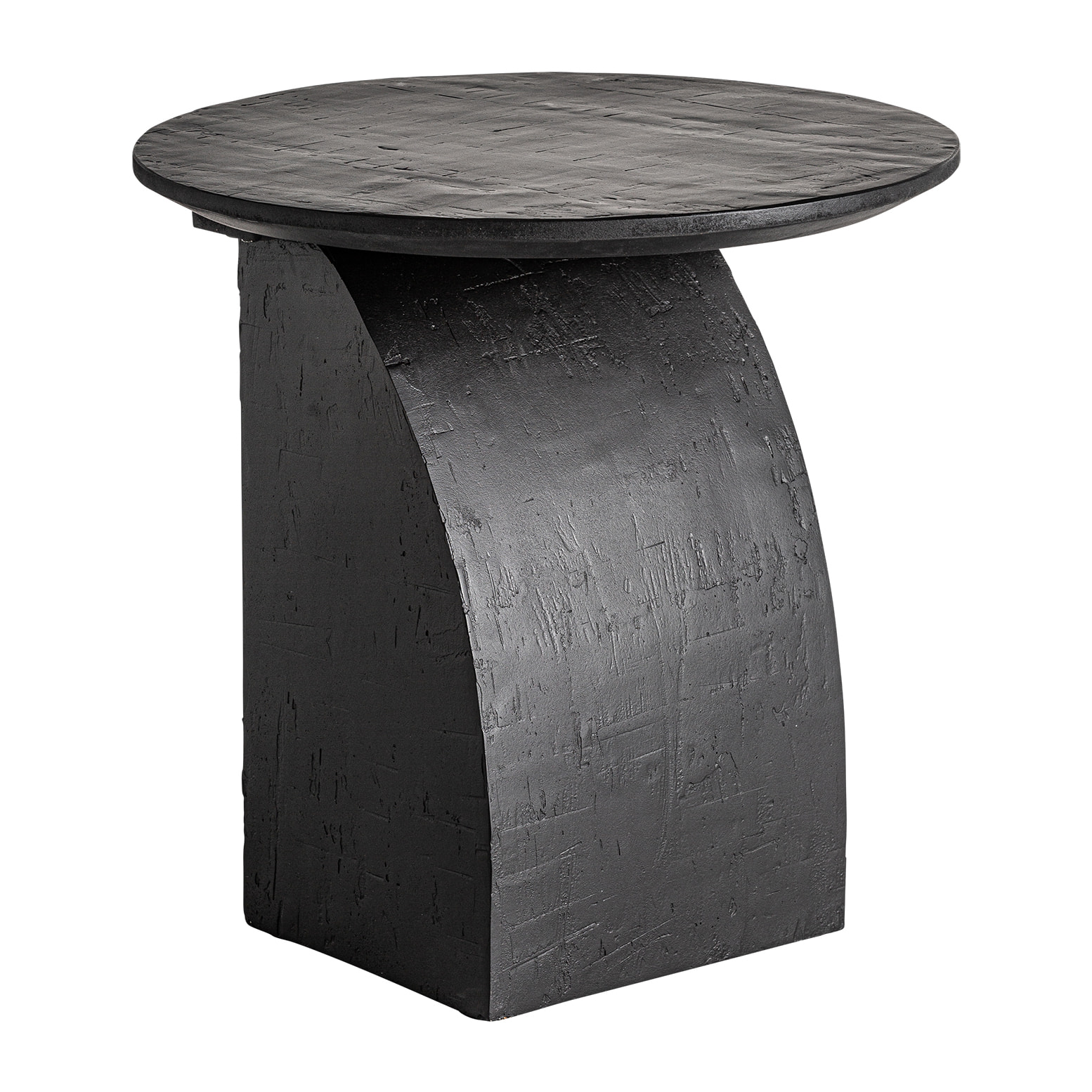 Mesa auxiliar de madera de mango en color negro de 45x45x46cm