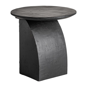 Mesa auxiliar de madera de mango en color negro de 45x45x46cm