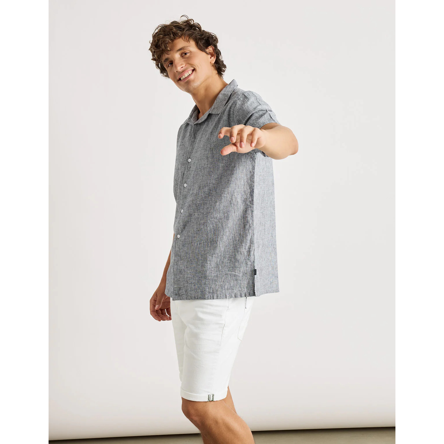 Camisa Lino Azul - Deon