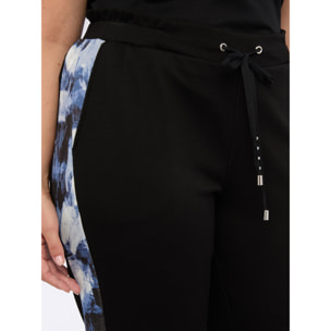 Fiorella Rubino - Pantalones globo de tejido scuba con bandas laterales - Negro