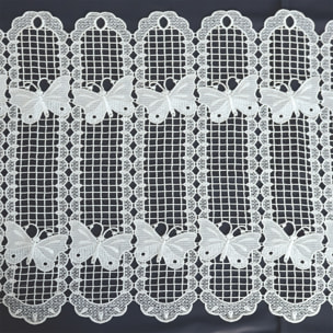 Brise bise papillons en macramé - Blanc