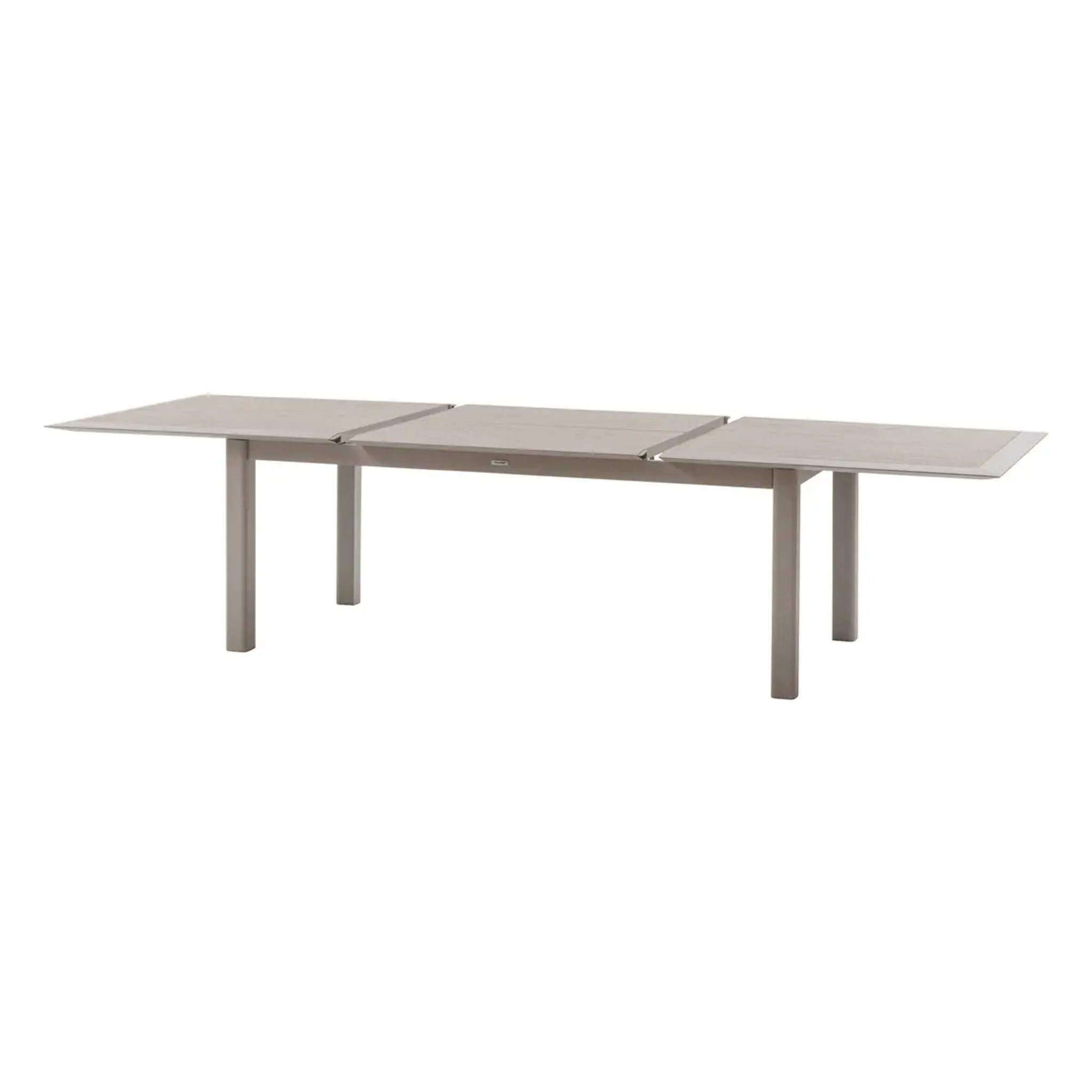 Table de jardin extensible "Allure" effet bois & avoine 12 places en aluminium