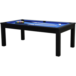 Table de billard convertible noire tapis bleu - Eddie