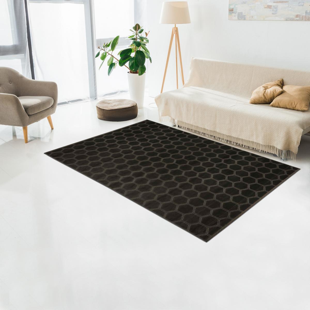 Tapis salon et chambre fait à la main en viscose motif scandinave MAQUI