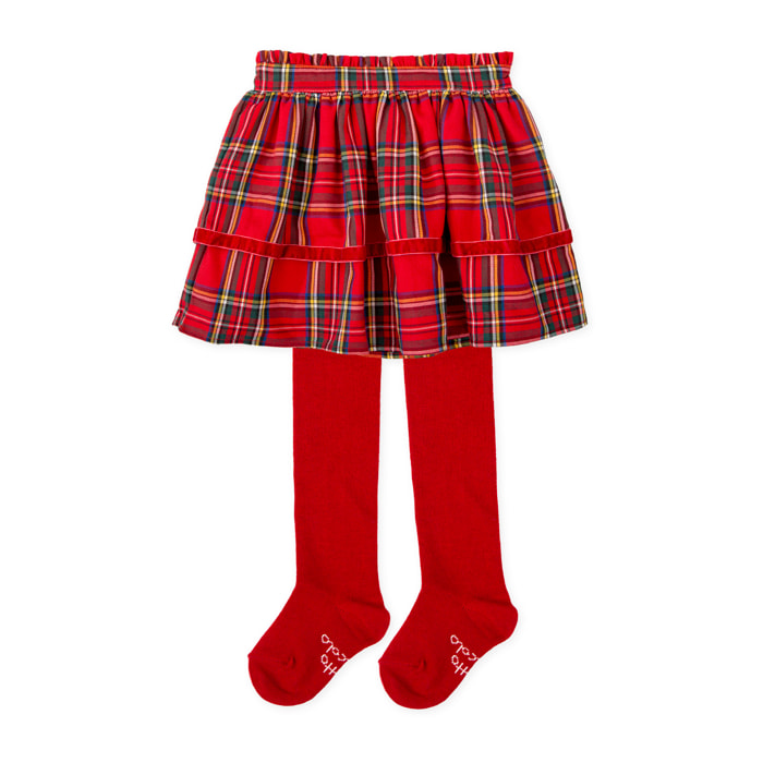 FALDA CON LEOTARDOS ROJO - Rojo