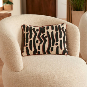 Coussin Wonja noir 40x30cm