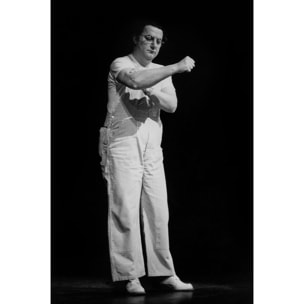 Tableau coluche sur scène  Toile imprimée
