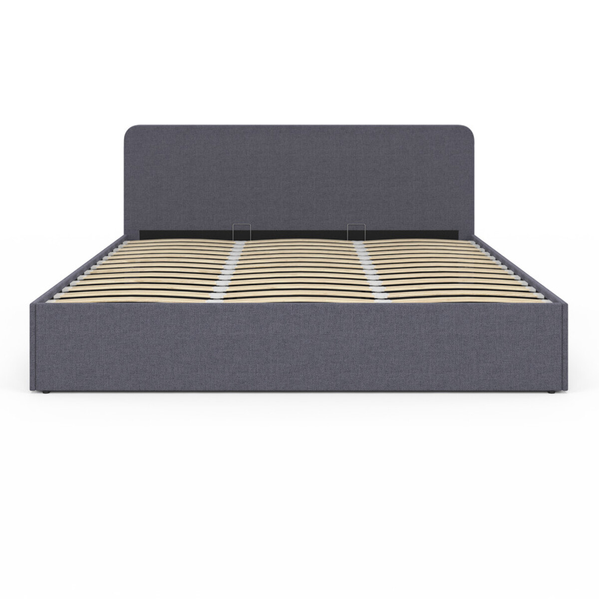 Lit coffre Louise 180x200cm tissu gris