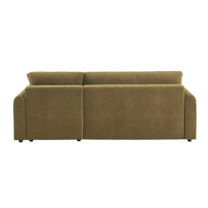 Canapé d'angle réversible, convertible, 3 places tissu avec coffre BERLIN