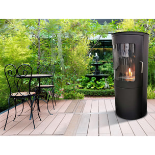 Estufa de etanol en acero puerta de cristal templado BESTFIRE COMPACT B PURLINE 3000 W