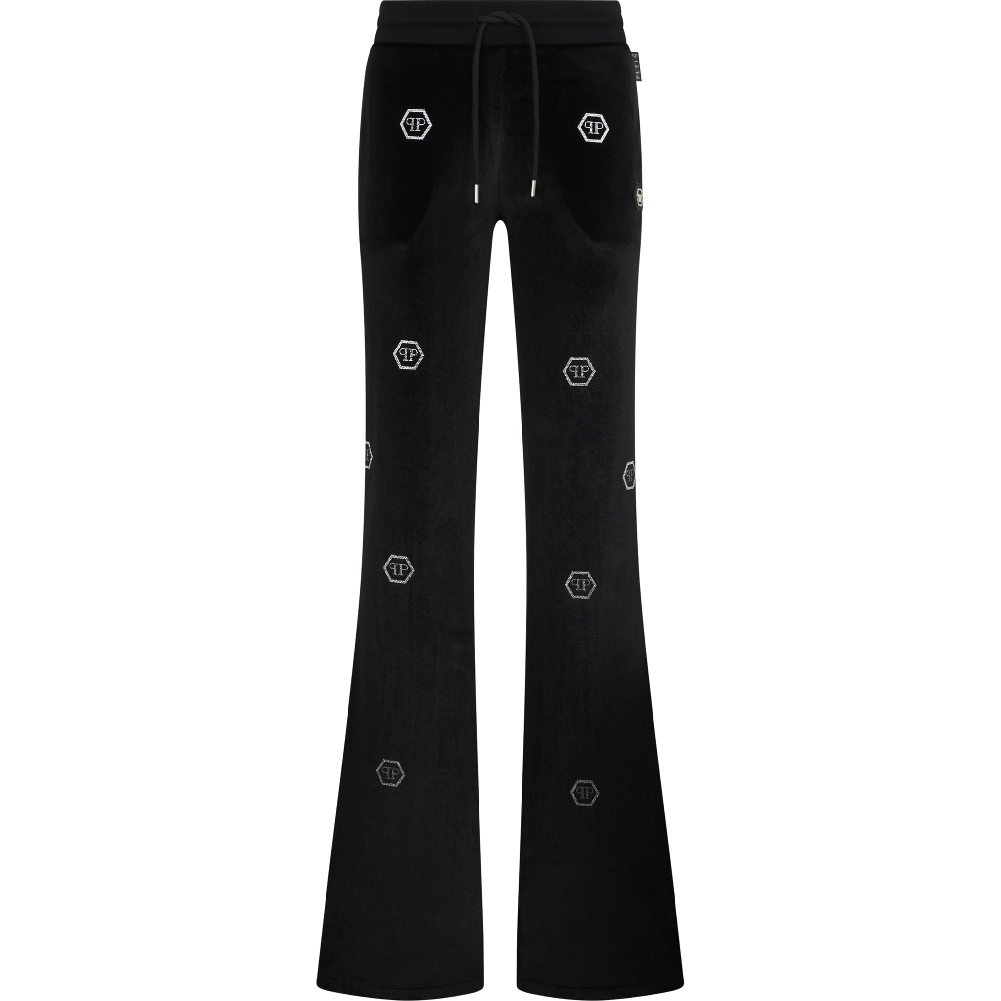 PHILIPP PLEIN Chenille Jogging Pants Mini Monogram Strass Monogram Strass