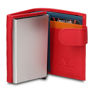 Portafoglio uomo in vera pelle - Modello Novara Elite - Casual - 7.5 x 10.0 x 2.0 cm