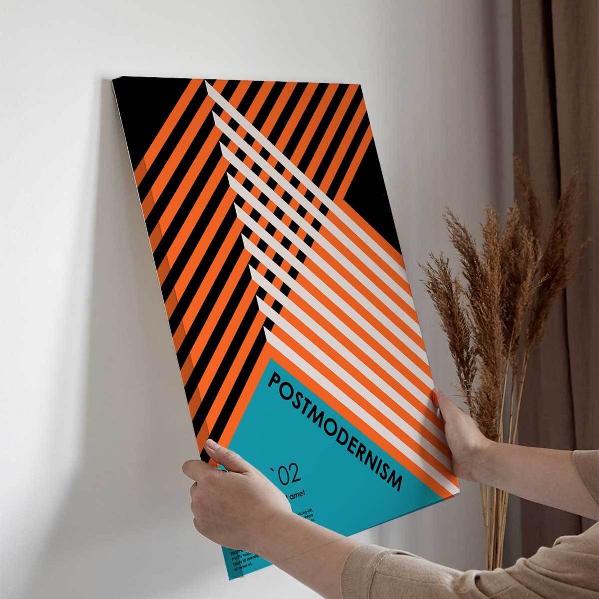 Tableau Postmodernism lignes diagonales Toile imprimée