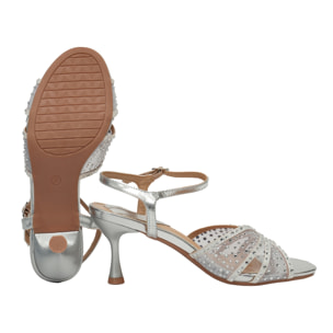 Sandali con strass - tacco 8,0 cm