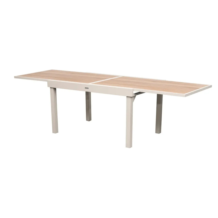 Table de jardin 10 places Piazza extensible argile
